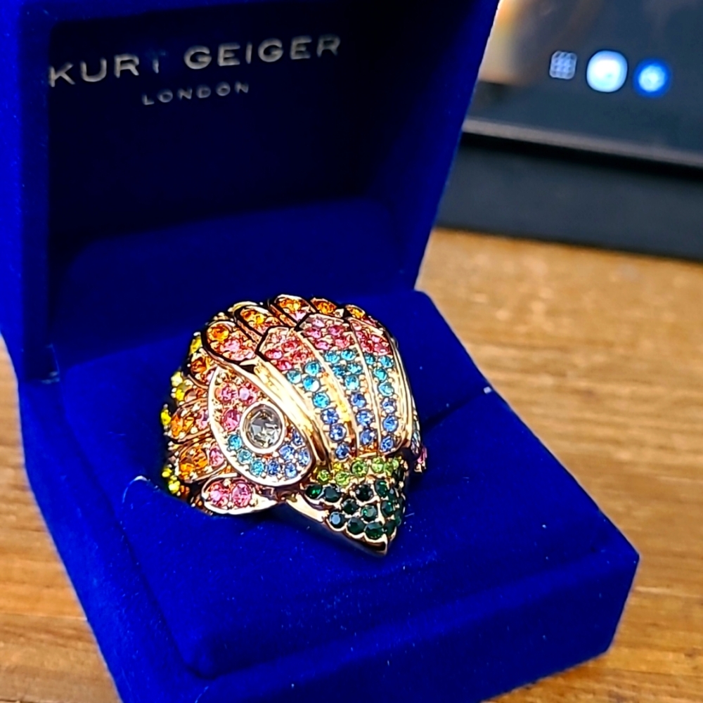 NWT Kurt Geiger ring size 7.5 bling bling bird head